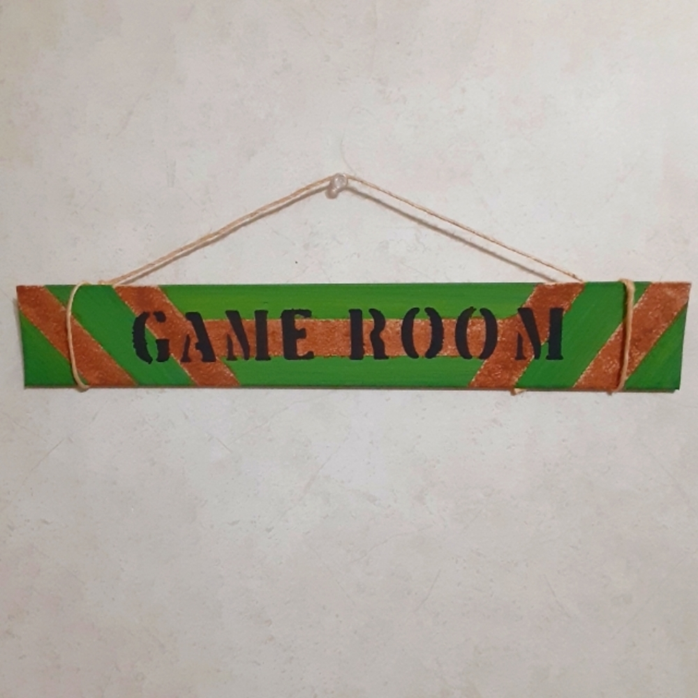 🌞GAME ROOM HANDMADE SIGN